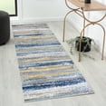 thumbnail image 1 of Luxe Weavers Lagos Collection 7501 Yellow and Blue 2x7 Abstract Area Rug, 1 of 7