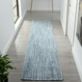 thumbnail image 1 of Luxe Weavers Machine Woven Blue 2x8 Area Rug Fringed, Textured Carpet, 1 of 9