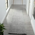 thumbnail image 1 of Luxe Weavers Machine Woven Gray 2x8 Area Rug Fringed, Textured Carpet, 1 of 9