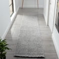 thumbnail image 1 of Luxe Weavers Machine Woven Gray 2x8 Area Rug Fringed, Textured Carpet, 1 of 9