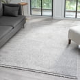 thumbnail image 1 of Luxe Weavers Machine Woven Gray 8x10 Area Rug Fringed, Textured Carpet, 1 of 10