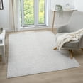 thumbnail image 1 of Luxe Weavers Machine Woven Two-Tone Beige White 4x5 Area Rug, Indoor Stain-Resistant Fringed Carpet, 1 of 10