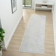 thumbnail image 1 of Luxe Weavers Machine Woven Two-Tone Gray White 2x7 Runner Rug, Indoor Stain-Resistant Fringed Carpet, 1 of 9