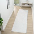 thumbnail image 1 of Luxe Weavers Machine Woven White 2x7 Runner Rug, Indoor Stain-Resistant Fringed Carpet, 1 of 9