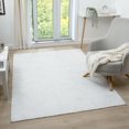 thumbnail image 1 of Luxe Weavers Machine Woven White 6x9 Area Rug, Indoor Stain-Resistant Fringed Carpet, 1 of 10