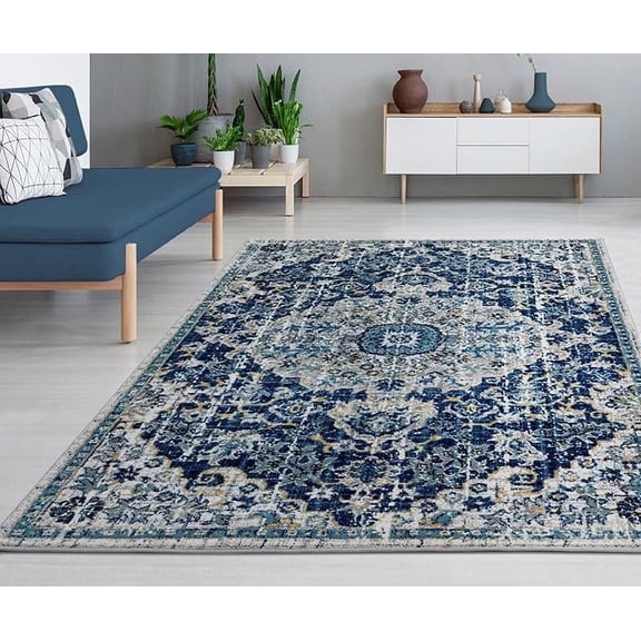 Luxe Weavers Magnolia Collection Area Rug 7643 Ivory 8x10