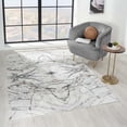 thumbnail image 1 of Luxe Weavers Marble Abstract Gray 4x5 Area Rug for Bedroom and Living Room, 1 of 10