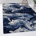 thumbnail image 1 of Luxe Weavers Marble Abstract Ocean Swirl Blue 8x10 Area Rug, Stain Resistant Carpet, 1 of 9