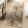 thumbnail image 1 of Luxe Weavers Marble Swirl Collection Beige Abstract Area Rug 2x7, 1 of 8
