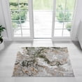 thumbnail image 1 of Luxe Weavers Marble Swirl Collection Green Abstract Area Rug 2x3, 1 of 8