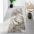 thumbnail image 1 of Luxe Weavers Marble Swirl Collection Green Abstract Area Rug 2x7, 1 of 8