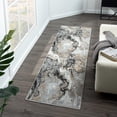 thumbnail image 1 of Luxe Weavers Marble Swirl Collection Smoke Abstract Area Rug 2x7, 1 of 8
