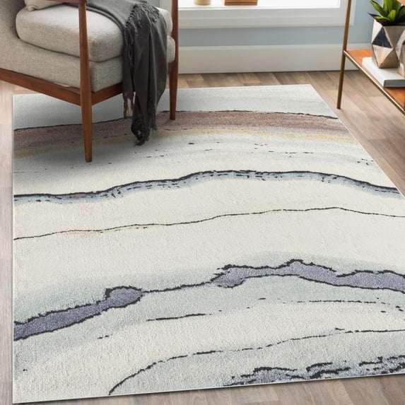 Luxe Weavers Marble Waved Multi 6x9 Area Rug, Indoor Carpet