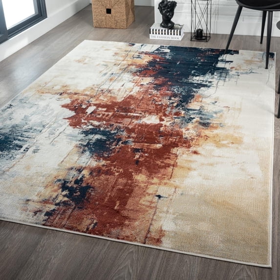 Luxe Weavers Modern 8x10 Area Rug Multi Abstract Art Non-Shed Carpet