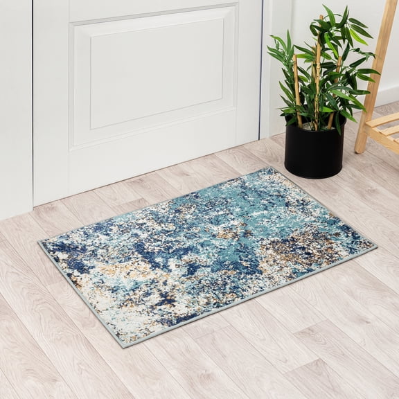 Luxe Weavers Modern Abstract Area Rug - Blue 2x3