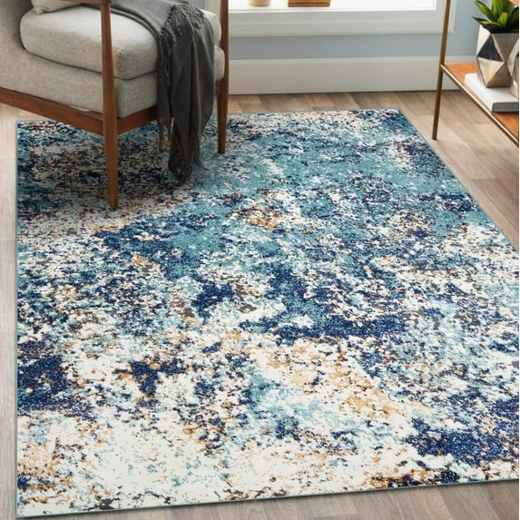 Luxe Weavers Modern Abstract Area Rug - Blue 6x9