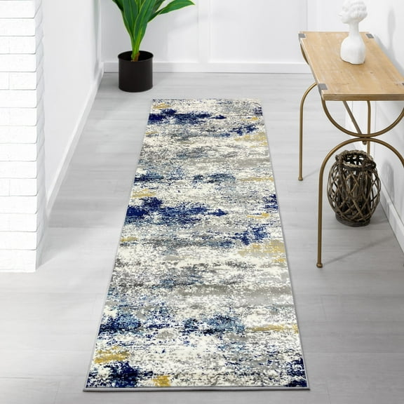 Luxe Weavers Modern Abstract Area Rug, Stain Resistant Indoor Rug 2' x 7' - Multi