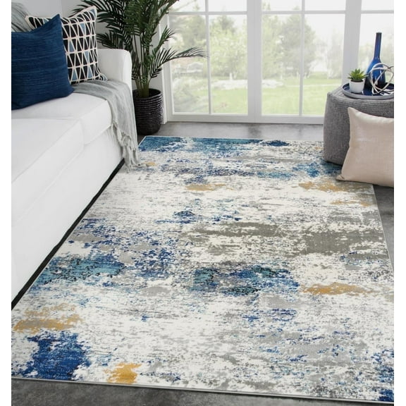 Luxe Weavers Modern Abstract Area Rug, Stain Resistant Indoor Rug 4' x 5' - Multi