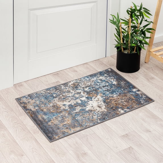 Luxe Weavers Modern Abstract Area Rug - Turquoise 2x3