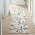 thumbnail image 1 of Luxe Weavers Modern Abstract Branches Cream Green 2x8 Area Rug, Machine-Made Carpet, 1 of 9
