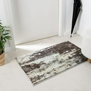Luxe Weavers Modern Abstract Brown 2x3 Area Rug, Stain Resistant Carpet