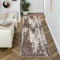 thumbnail image 1 of Luxe Weavers Modern Abstract Brown 2x7 Area Rug, Stain Resistant Carpet, 1 of 9