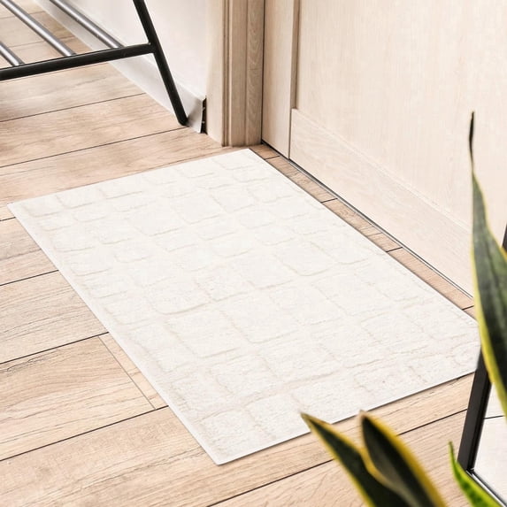 Luxe Weavers Modern Abstract Checkered Ivory 2x3 Area Rug