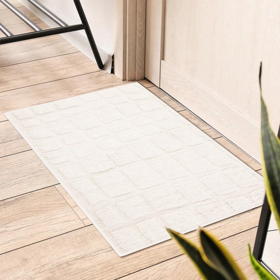 Luxe Weavers Modern Abstract Checkered Ivory 2x3 Area Rug