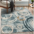 thumbnail image 1 of Luxe Weavers Modern Abstract Circle Blue 8x10 Area Rug, 1 of 6