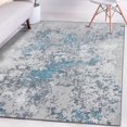 thumbnail image 1 of Luxe Weavers Modern Abstract Design Turquoise 5x7 Area Rug for Bedroom or Living Room, 1 of 9