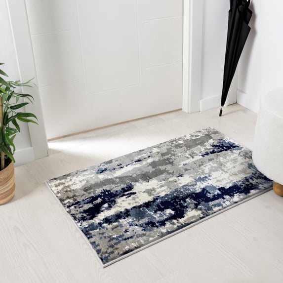 Luxe Weavers Modern Abstract Ivory 2x3 Area Rug, Stain Resistant Carpet