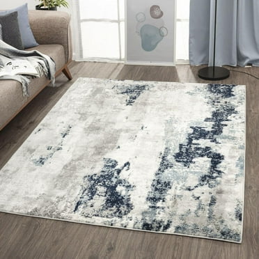 Luxe Weavers Modern Abstract Ivory 6x9 Area Rug, Stain Resistant Carpet