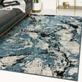 thumbnail image 1 of Luxe Weavers Modern Abstract Marble Swirl Blue 8x10 Area Rug, Indoor Carpet, 1 of 10