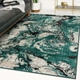 thumbnail image 1 of Luxe Weavers Modern Abstract Marble Swirl Green 5x7 Area Rug, Indoor Carpet, 1 of 9