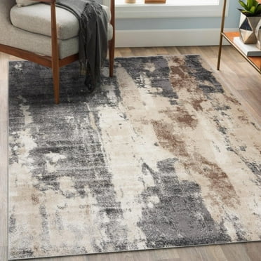 Luxe Weavers Modern Area Rug Abstract Pattern - Gray / 4 x 5