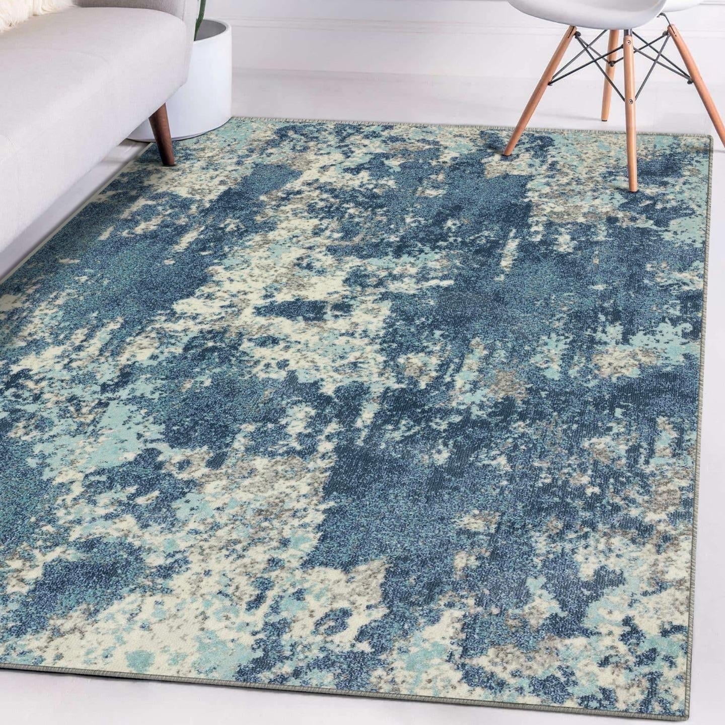 Luxe Weavers Modern Blue 8x10 Abstract Area Rug