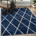 thumbnail image 1 of Luxe Weavers Modern Denim Trellis Abstract 5 x 7 Area Rug, 1 of 6