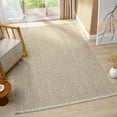 thumbnail image 1 of Luxe Weavers Modern Farmhouse Brown 5x7 Area Rug Neutral Fringe Carpet, 1 of 9