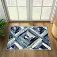 thumbnail image 1 of Luxe Weavers Modern Farmhouse Geometric Blue 2x3 Area Rug, Rustic Wood Carpet, 1 of 7