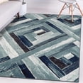 thumbnail image 1 of Luxe Weavers Modern Farmhouse Geometric Blue 5x7 Area Rug, Rustic Wood Carpet, 1 of 7