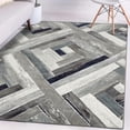 thumbnail image 1 of Luxe Weavers Modern Farmhouse Geometric Gray 4x5 Area Rug, Rustic Wood Carpet, 1 of 8