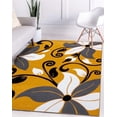 thumbnail image 1 of Luxe Weavers Modern Floral Yellow 5x7 Area Rug for Living Rooms, 1 of 7