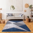 thumbnail image 1 of Luxe Weavers Modern Geometric Blue 5x7 Area Rug, Stain-Resistant Carpet, 1 of 8