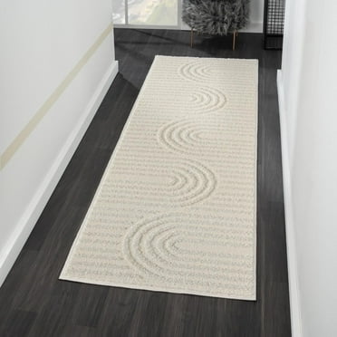 Luxe Weavers Modern Geometric Cream 2x7 Area Rug for Living Room