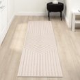 thumbnail image 1 of Luxe Weavers Modern Geometric Cream 2x8 Area Rug Neutral Carpet, 1 of 7