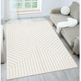 thumbnail image 1 of Luxe Weavers Modern Geometric Cream 5x7 Area Rug Neutral Carpet, 1 of 9