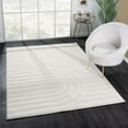 thumbnail image 1 of Luxe Weavers Modern Geometric Cream 5x7 Area Rug for Living Room, 1 of 11