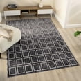 thumbnail image 1 of Luxe Weavers Modern Geometric Grid Black 5x7 Area Rug, Low Bedroom Carpet, 1 of 9