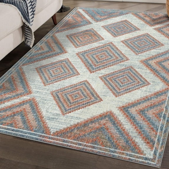 Luxe Weavers Modern Geometric Multi 6x9 Area Rug, Indoor Rug for Home