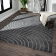 thumbnail image 1 of Luxe Weavers Modern Geometric Wave Anthracite 6x9 Area Rug, Stain Resistant Carpet, 1 of 9